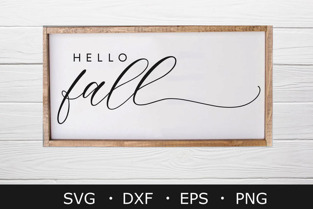 Hello fall svg, fall pumpkin sign svg, cut files for crafter SVG Chamsae Studio 