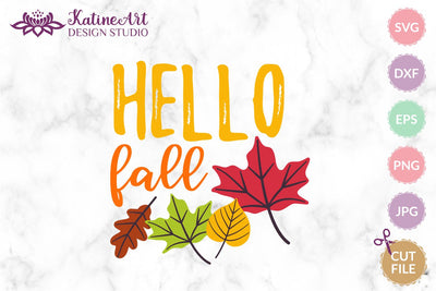 Hello fall svg Fall sayings svg Fall Quotes svg Fall Quote svg Autumn svg Autumn Quote. Jpg, png, eps, dxf, svg cut file. SVG KatineArt 