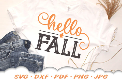 Hello Fall SVG | Fall SVG | Fall Quote SVG SVG Cloud9Design 