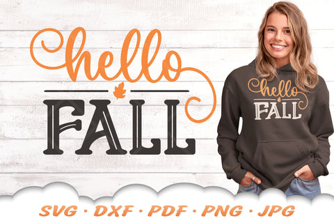 Hello Fall SVG | Fall SVG | Fall Quote SVG SVG Cloud9Design 