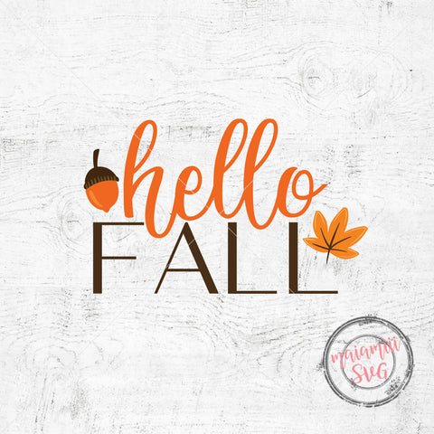 Hello Fall svg, Fall svg, Fall Sign svg, Autumn svg, Fall Leaves svg, Welcome Fall svg, Cricut Design Space SVG MaiamiiiSVG 