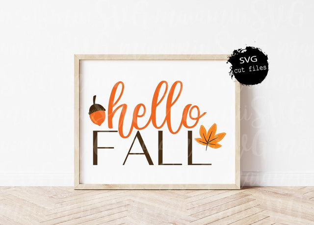 Hello Fall svg, Fall svg, Fall Sign svg, Autumn svg, Fall Leaves svg, Welcome Fall svg, Cricut Design Space SVG MaiamiiiSVG 