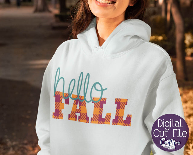 Hello Fall Svg - Fall Svg - Pumpkin Svg - Autumn Svg SVG Crafty Mama Studios 