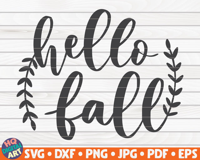 Hello fall SVG | Fall SVG SVG HQDigitalArt 