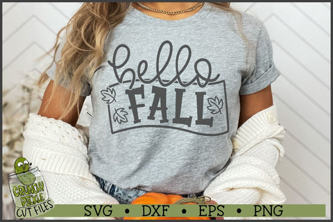 Hello Fall SVG File SVG Crunchy Pickle 
