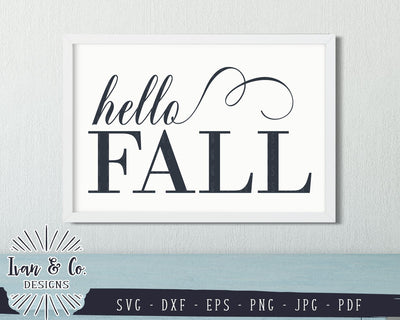 Hello Fall SVG Files | Autumn SVG (844503674) SVG Ivan & Co. Designs 