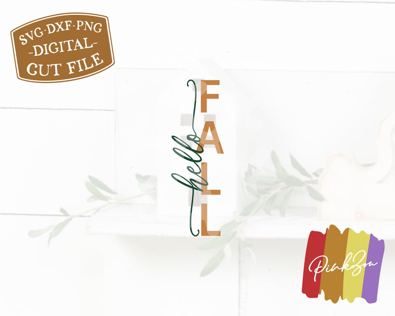 Hello Fall SVG Files, Front Porch Svg, Fall Porch Svg, Vertical Sign ...
