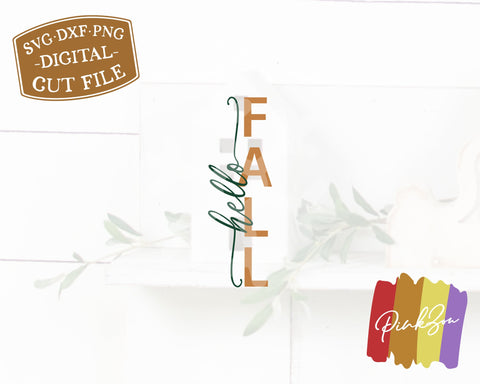 Hello Fall SVG Files, Front Porch Svg, Fall Porch Svg, Vertical Sign Svg, Fall Svg, Autumn Svg, Commercial Use, Digital Cut Files (1295264510) SVG PinkZou 