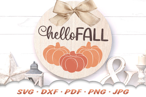 Hello Fall SVG | Pumpkin SVG SVG Cloud9Design 