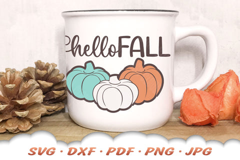 Hello Fall SVG | Pumpkin SVG SVG Cloud9Design 
