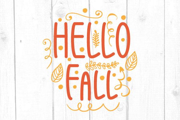 Hello Fall Svg SVG cricutfilesmg 