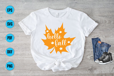 Hello Fall Svg, Svg File, Thanksgiving Svg SVG Debashish Barman 