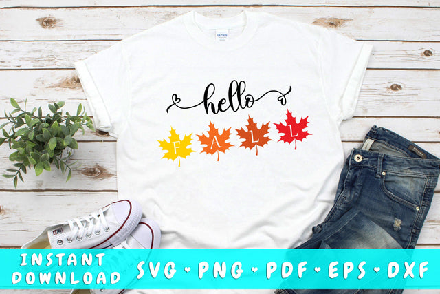 Hello Fall SVG SVG HappyDesignStudio 