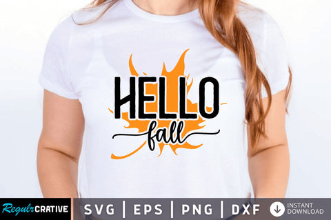 Hello fall SVG SVG Regulrcrative 