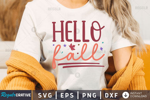Hello fall SVG SVG Regulrcrative 