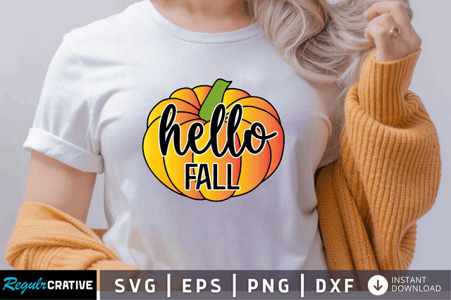 Hello fall SVG SVG Regulrcrative 