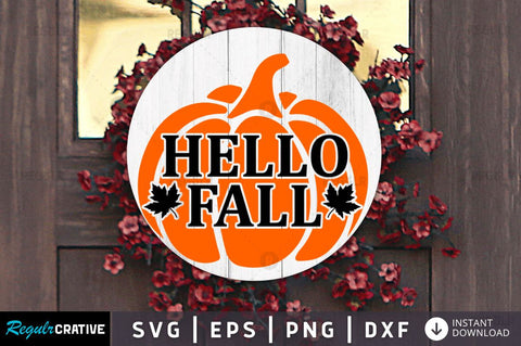 Hello fall SVG SVG Regulrcrative 