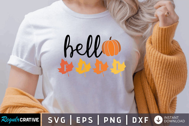 Hello fall SVG SVG Regulrcrative 