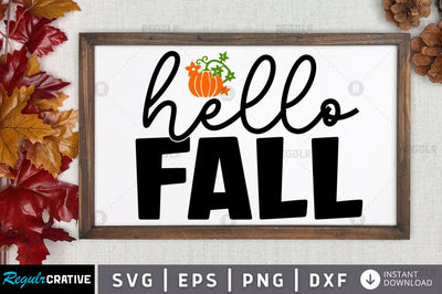 Hello fall SVG SVG Regulrcrative 