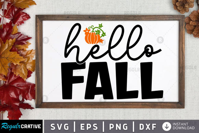 Hello fall SVG SVG Regulrcrative 