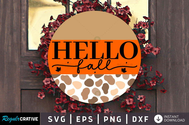 Hello fall SVG SVG Regulrcrative 