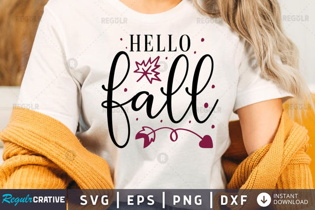 Hello fall SVG SVG Regulrcrative 