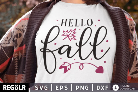 Hello fall SVG SVG Regulrcrative 