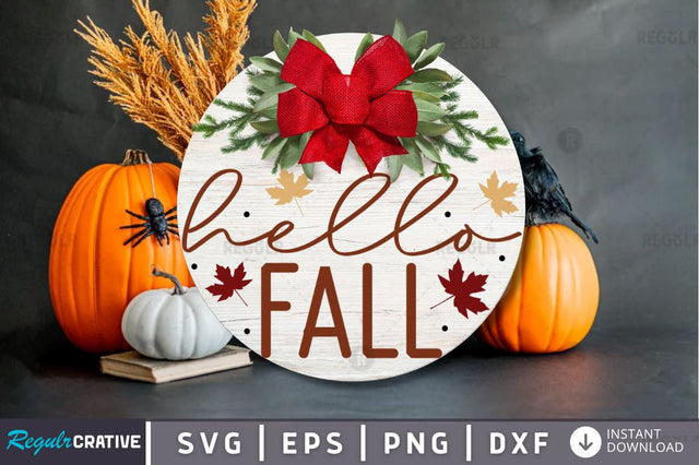 Hello fall SVG SVG Regulrcrative 