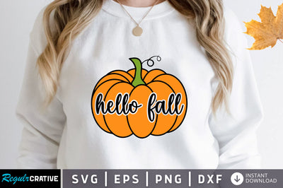 Hello fall SVG SVG Regulrcrative 