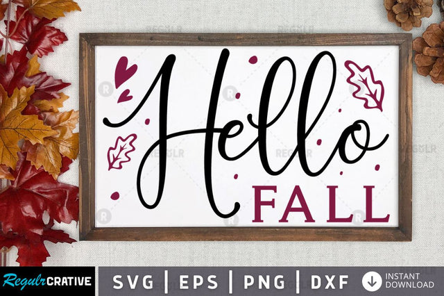 Hello fall SVG SVG Regulrcrative 