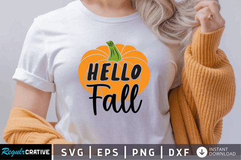 Hello fall SVG SVG Regulrcrative 