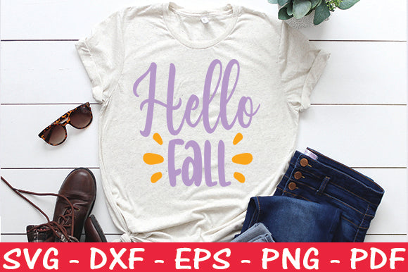 Hello Fall SVG SVG thesvgfactory 