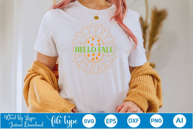 Hello Fall SVG SVGs,Quotes and Sayings,Food & Drink,On Sale, Print & Cut SVG DesignPlante 503 