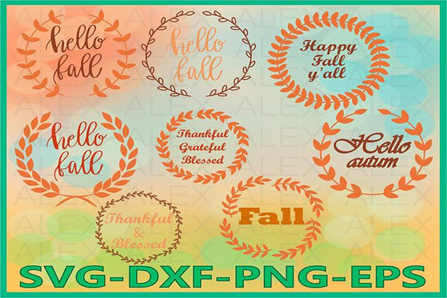 Hello Fall Svg, Thanksgiving SVG AlexSVGStudio 