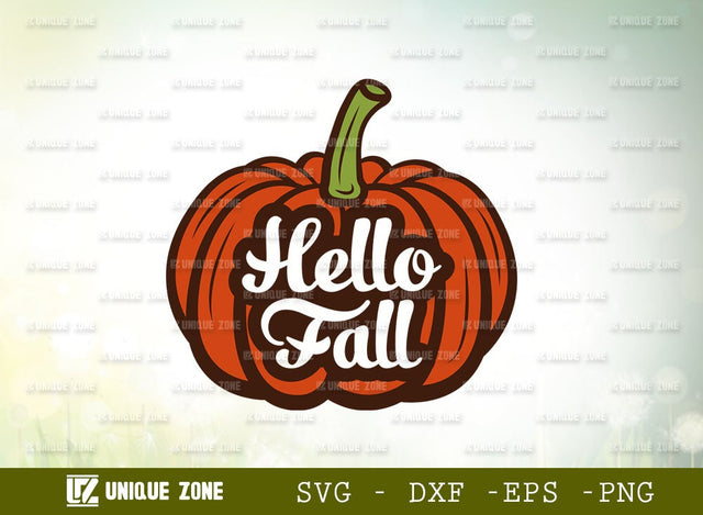 Hello Fall Svg | Thanksgiving Svg | Autumn Svg | Pumpkin Svg | Welcome Fall Svg | Leave Svg | SVG Unique Zone 