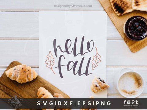 Hello Fall | Thanksgiving Cut File SVG TheBlackCatPrints 