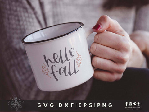 Hello Fall | Thanksgiving Cut File SVG TheBlackCatPrints 