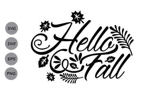 Hello Fall| Thanksgiving SVG Cutting Files. SVG CosmosFineArt 