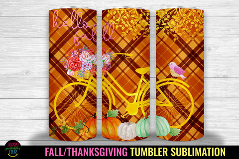 Hello Fall Tumbler Sublimation I Thanksgiving Tumbler Wrap Sublimation Happy Printables Club 