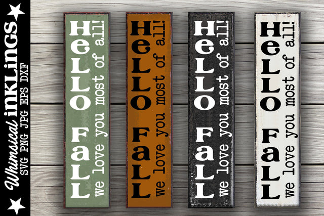 Hello Fall-Vertical SVG SVG Whimsical Inklings 