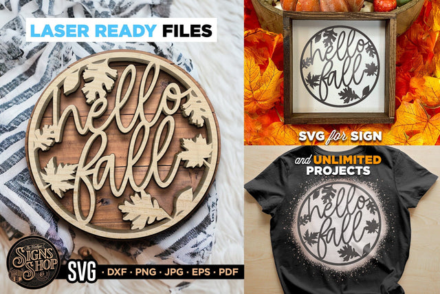 Hello fall wreath | FALL SVG Sign SVG The Vintage Signs Shop 