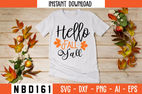 Hello Fall Y'all Svg Design SVG Nbd161 