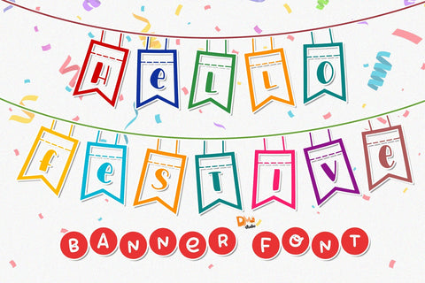Hello Festive - Banner Font Font Dm Letter Studio 