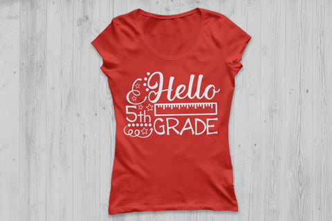 Hello Fifth Grade| Back To School SVG Cutting Files SVG CosmosFineArt 