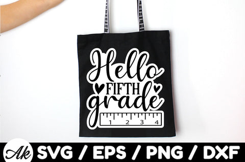 Hello fifth grade Stickers SVG akazaddesign 