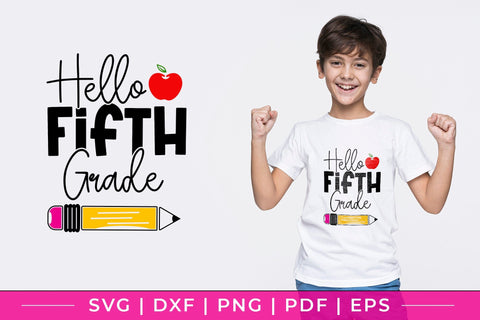Hello Fifth Grade SVG - Back to School SVG SVG CraftLabSVG 