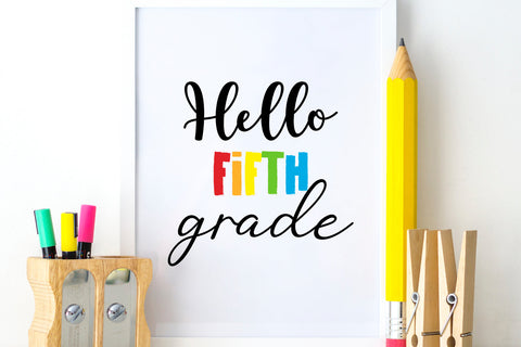 Hello Fifth Grade SVG Sublimatiz Designs 