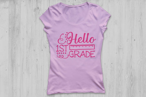 Hello First Grade| Back To School SVG Cutting Files SVG CosmosFineArt 