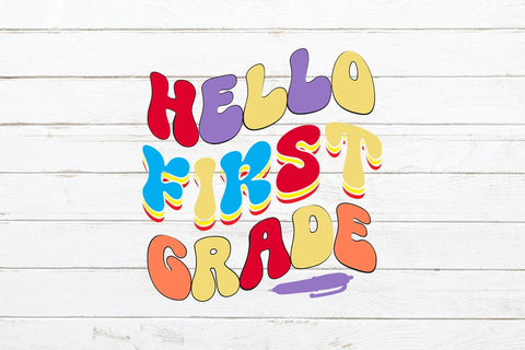Hello First Grade Retro SVG SVG Rafiqul20606 