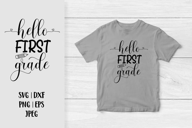Hello First Grade SVG. 1st Grade. 1st Day of School SVG SVG LaBelezoka 